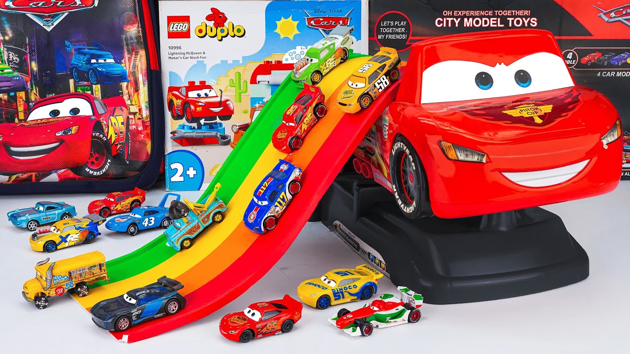 Unboxing Disney Cars Tomica Race in Driving McQueen | Disney Pixar Cars Unboxing Review ASMR