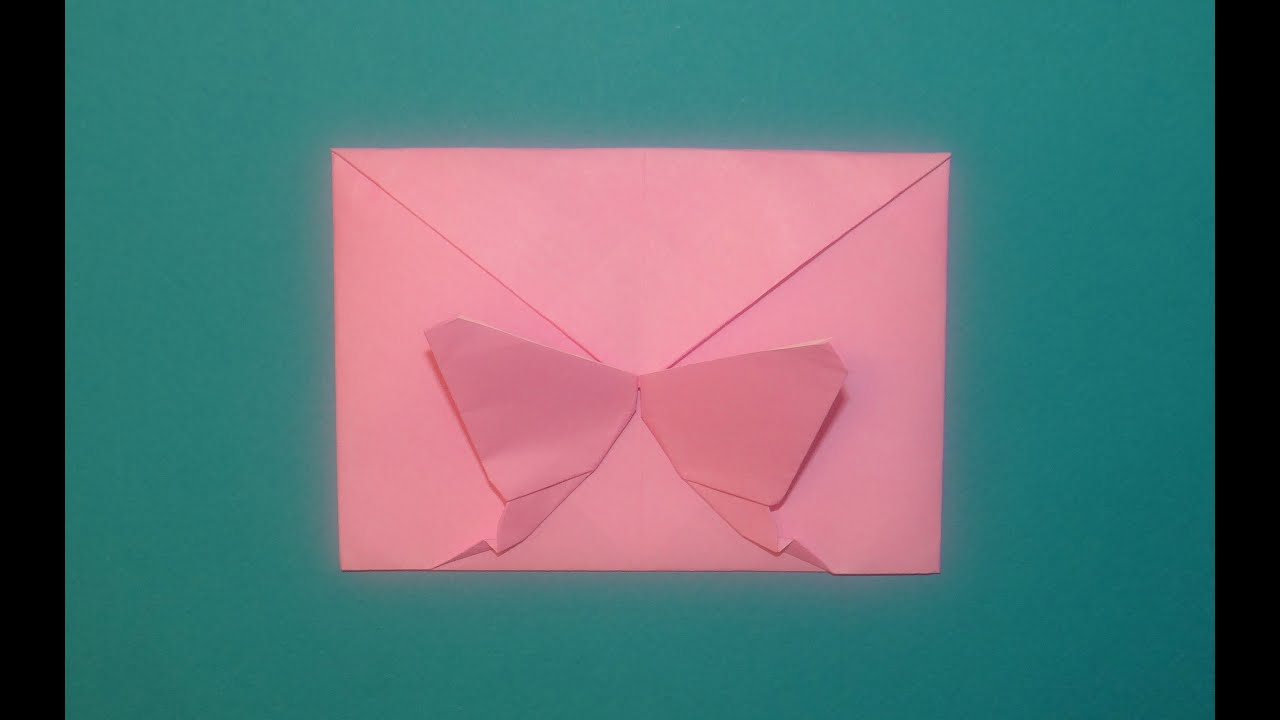 How To Make A Decorative Origami Butterfly Envelope - Valentine, Christmas and Birthdays!