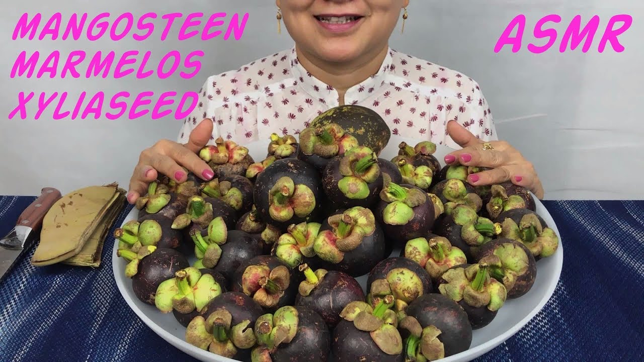 ASMR Mangosteen ++ | มังคุด | Eating Sounds | Light Whispers | Nana Eats