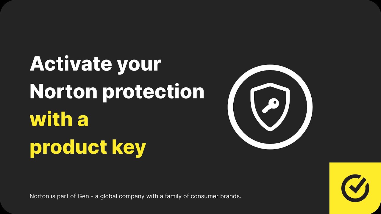 How to activate your Norton protection with a product key