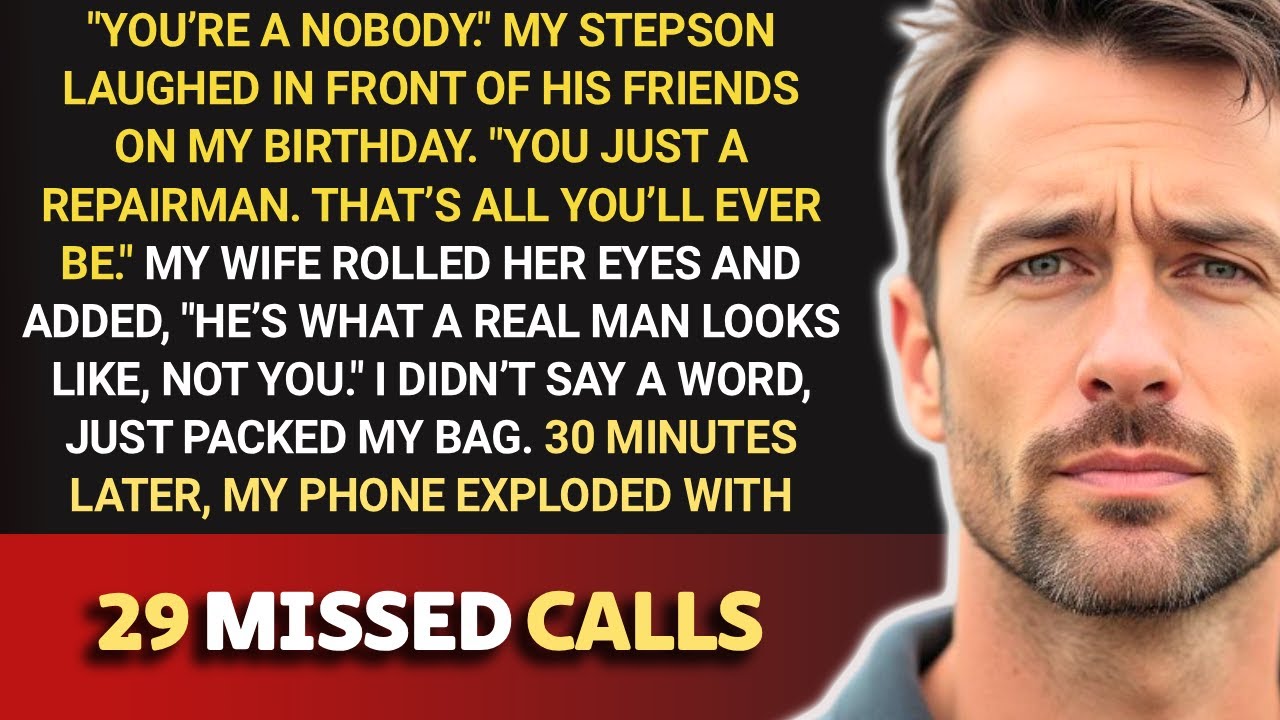 You’re NOTHING — My Stepson Said IN FRONT Of His Friends On My Birthday — ‘You’re Just A Repair Guy