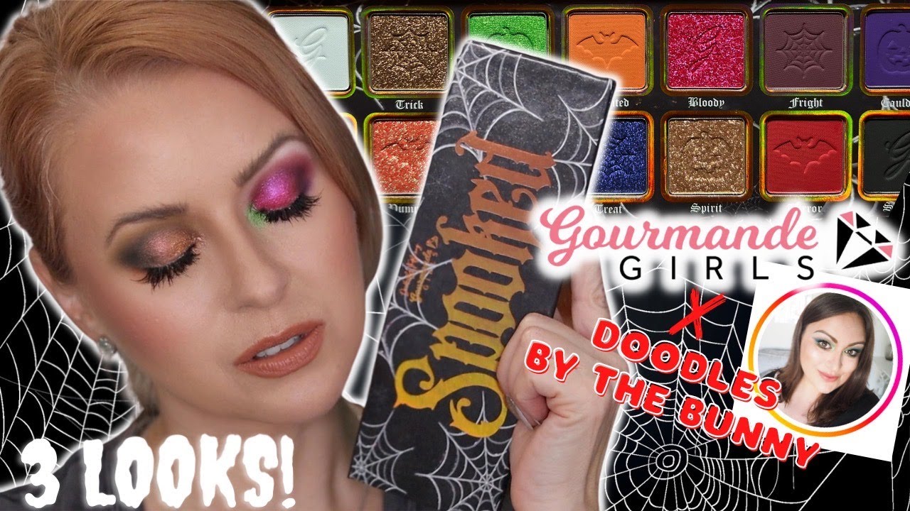 Gourmande Girls x Doodles by the Bunny SPOOKED Palette Review + 3 LOOKS | Steff's Beauty Stash