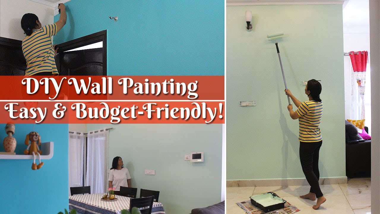 How to Paint Your Wall at Home | Simple & Affordable Wall Painting Tutorial |