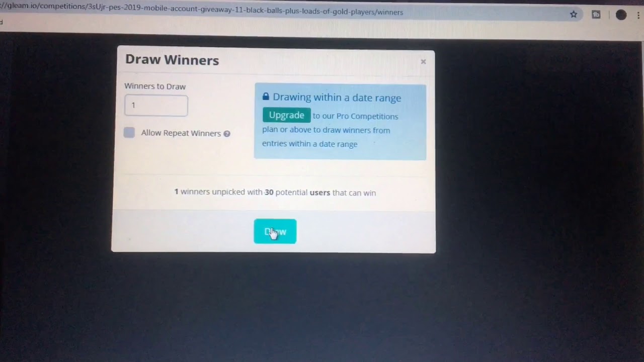 Pes 2019 mobile account giveaway winner
