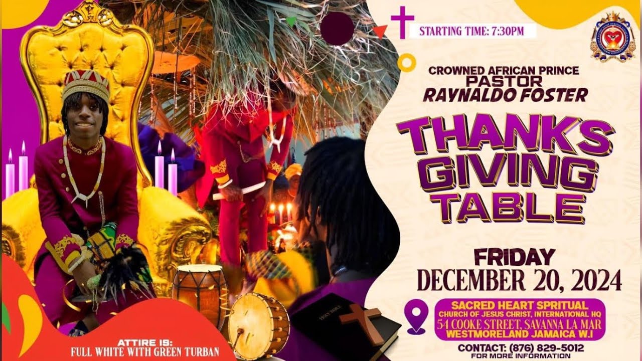 CROWN AFRICAN PRINCE & PASTOR FOSTER THANKSGIVING TABLE 🍇👑