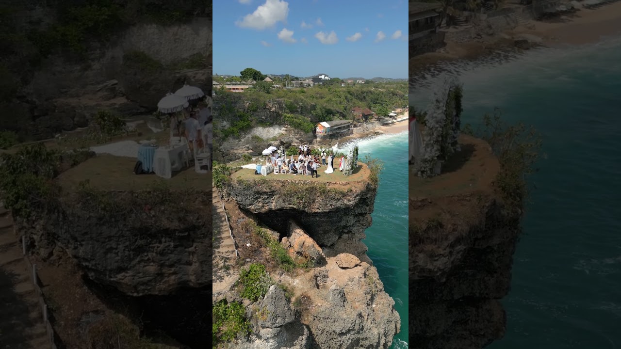 Wedding on the Cliff by the Ocean in Bali #bali #wedding #baliwedding