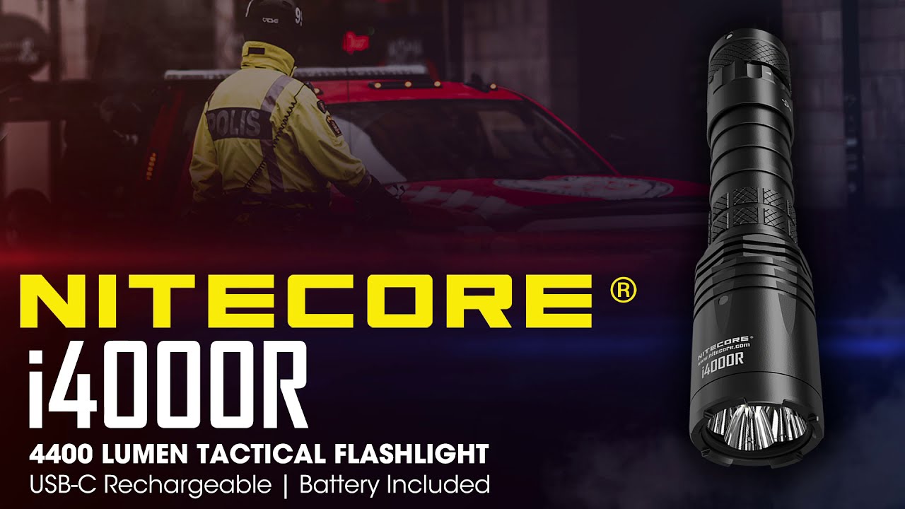(Discontinued) NITECORE i4000R 4400 Lumen, USB-C Rechargeable Tactical Flashlight