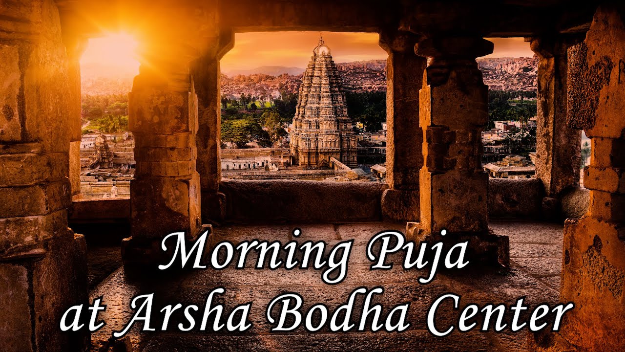 Morning Puja at Swami Tadatmananda's Ashram