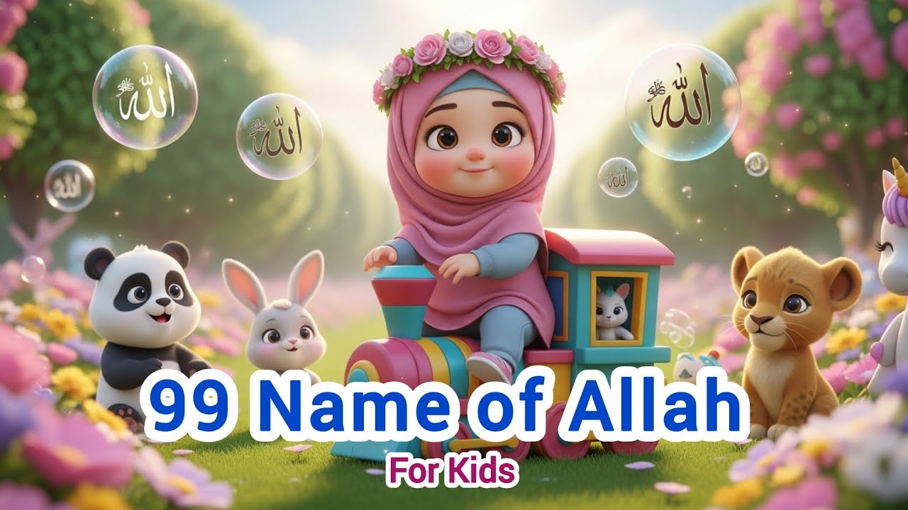 99 Beautiful Names of Allah (Asmaul Husna). Allah Allah. Islamic song.for kids