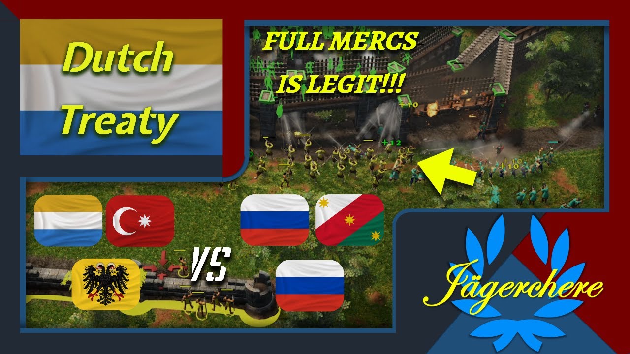 Full Mercenary Dutch IS ACTUALLY STRONG! | 3v3 Treaty with Dutch | AOE III: DE