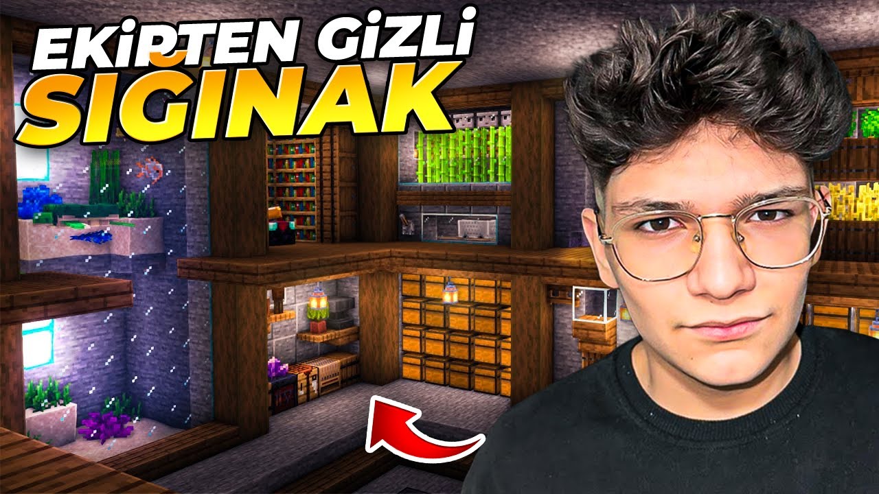 EKİPTEN GİZLİ EVİME SIĞINAK YAPTIM | MİNECRAFT 21. BÖLÜM