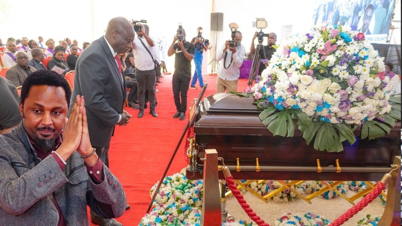 LIVE: Gachagua attending the Burial Service of Wangui Thang’wa, Mother to Karungo wa Thang’wa.