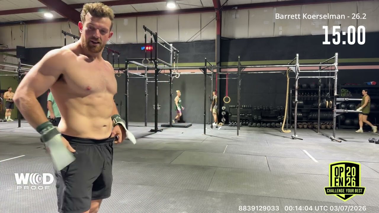 Barrett Koerselman | CrossFit Open | 26.2 Rx Male