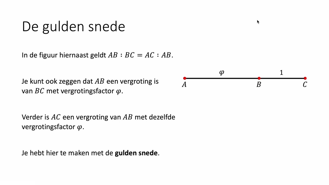 De gulden snede (VWO wiskunde C)
