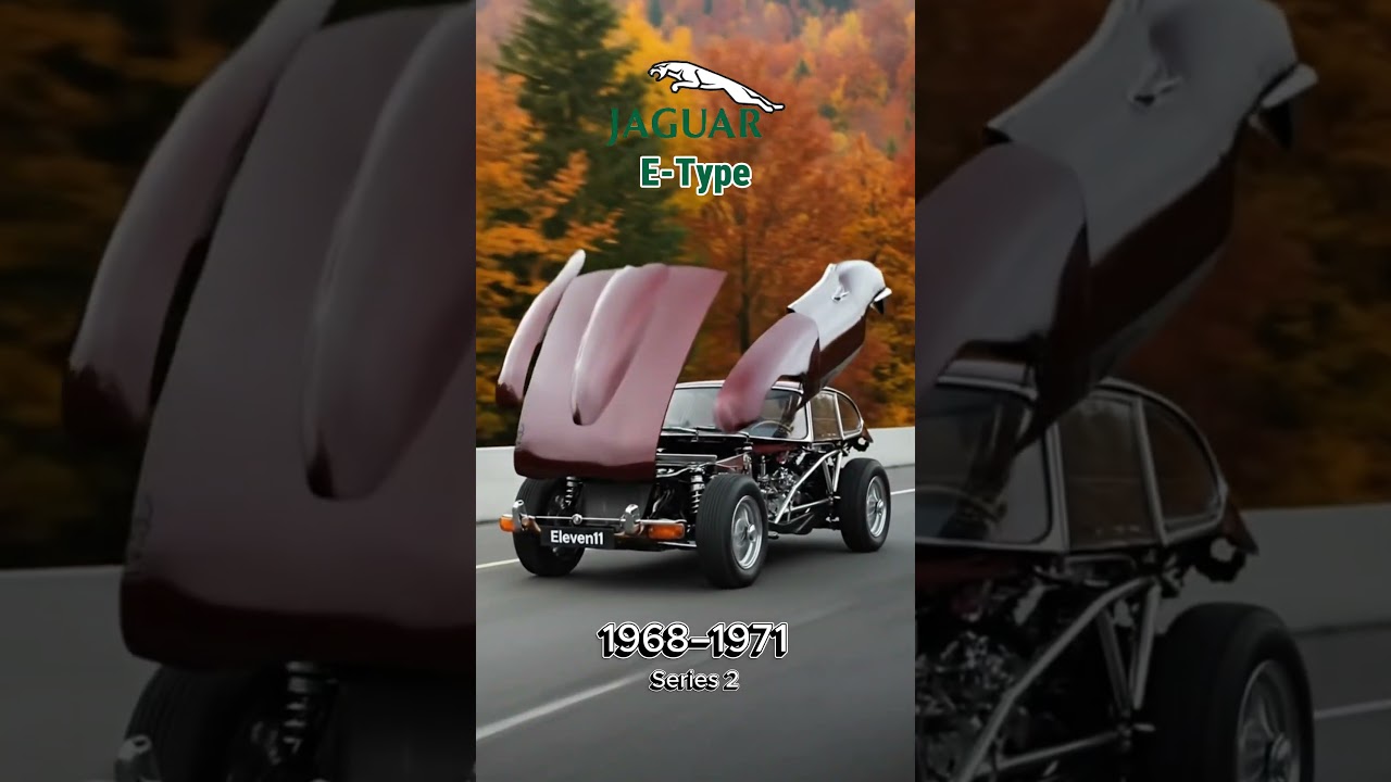 Jaguar E-Type Evolution (1961&ndash;1975) #car #jaguar #shorts