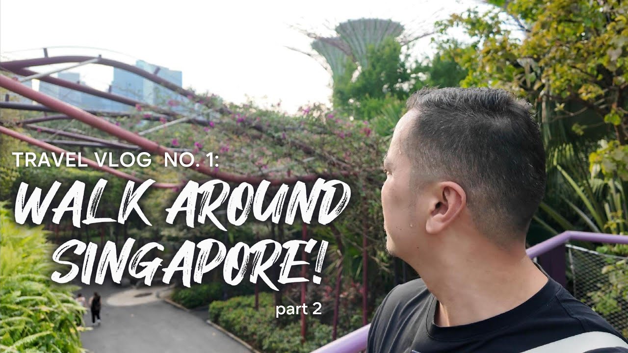 TRAVEL VLOG 1 Pt2: WALK AROUND SINGAPORE! Exploring Gardens By The Bay| Hawker Center | Orchard Road