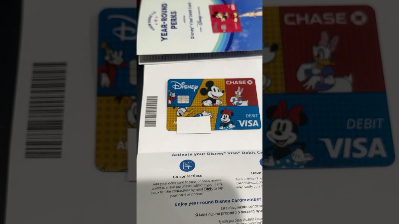 Chase Disney Visa Debit Card - Mickey & Crew design unboxing #chase #disney #disneycard #mickeymouse