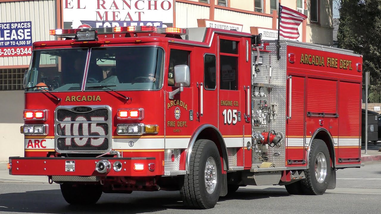 Arcadia Fire Dept. Engine 105, RA 106, & BLS 106