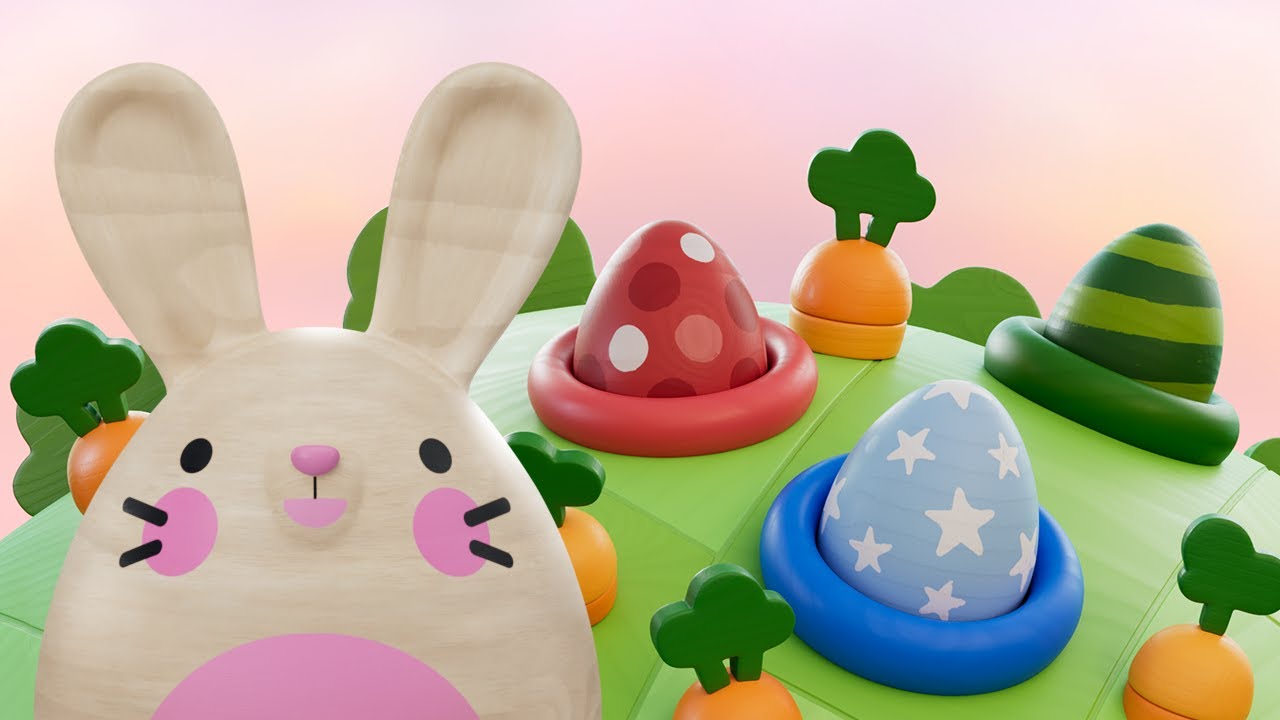 ¡Aprende los colores y los opuestos con el conejo de pascua! | Para Niños 🌈 Pim Pam Pino