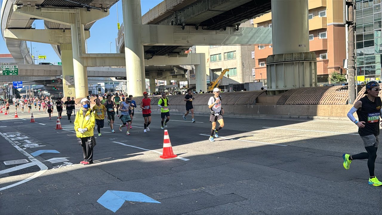 2026.2.22大阪マラソン、頑張るランナー🏃‍♀️たちを観に来ました。3