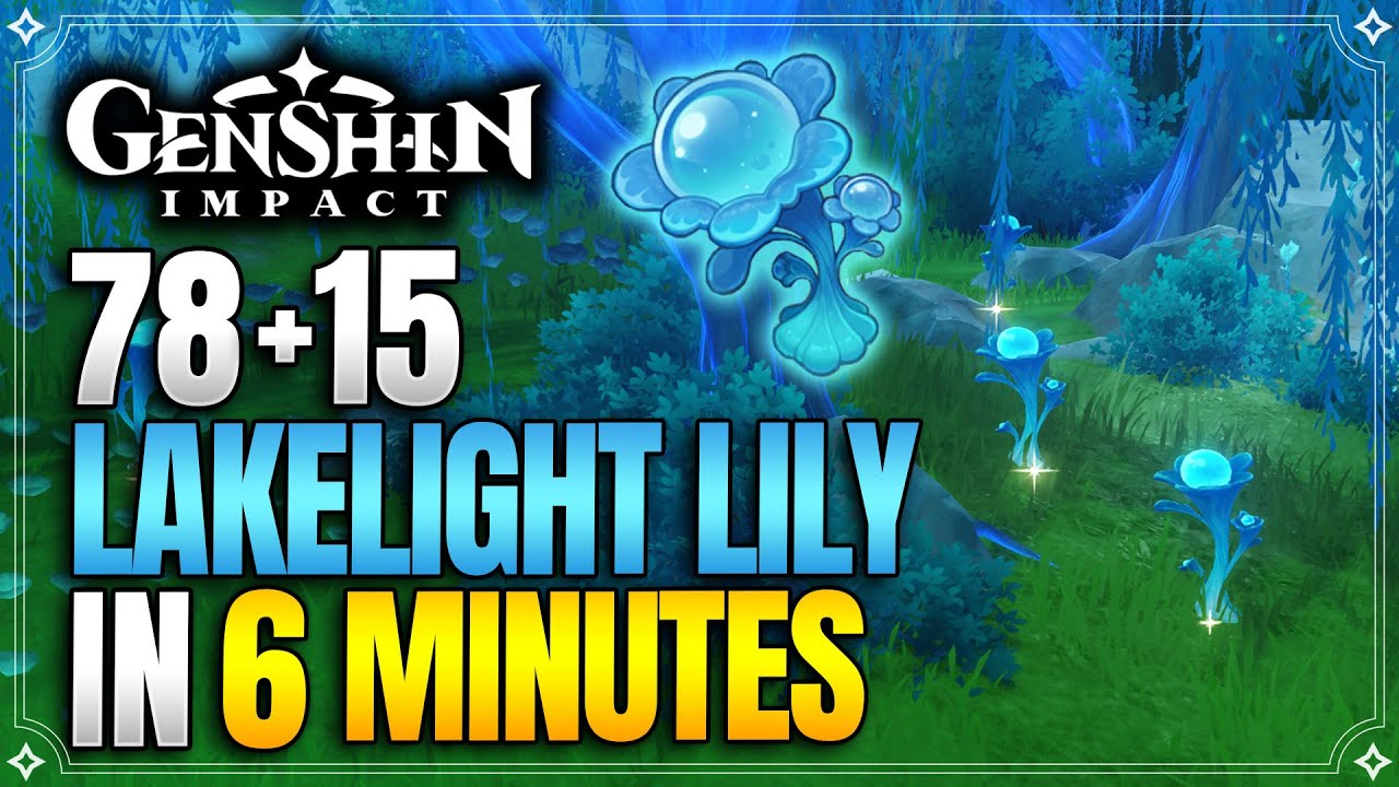 Lakelight Lily Locations | Fast and Efficient Route | Emilie Ascension Materials |【Genshin Impact】