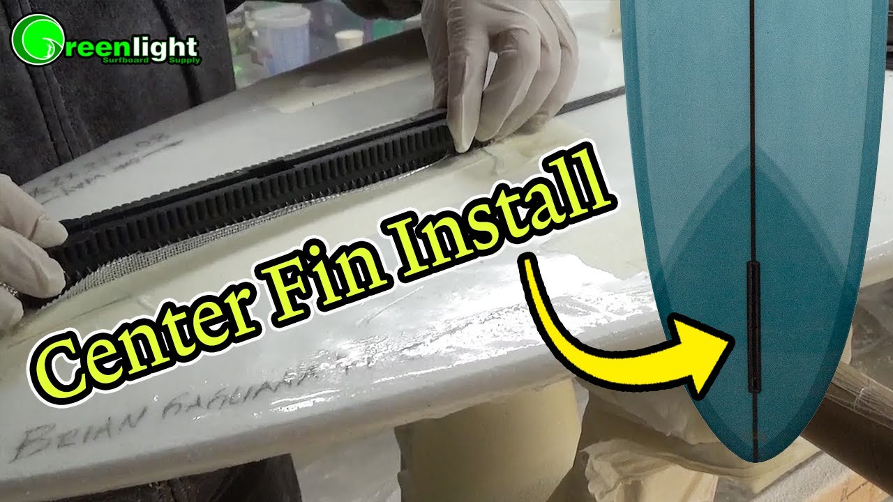 Surfboard Building: Install a Longboard Surfboard Center Fin Boxes