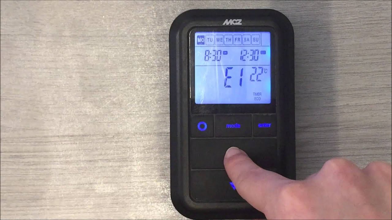 Télécommande MCZ - Mode TIMER-ECO