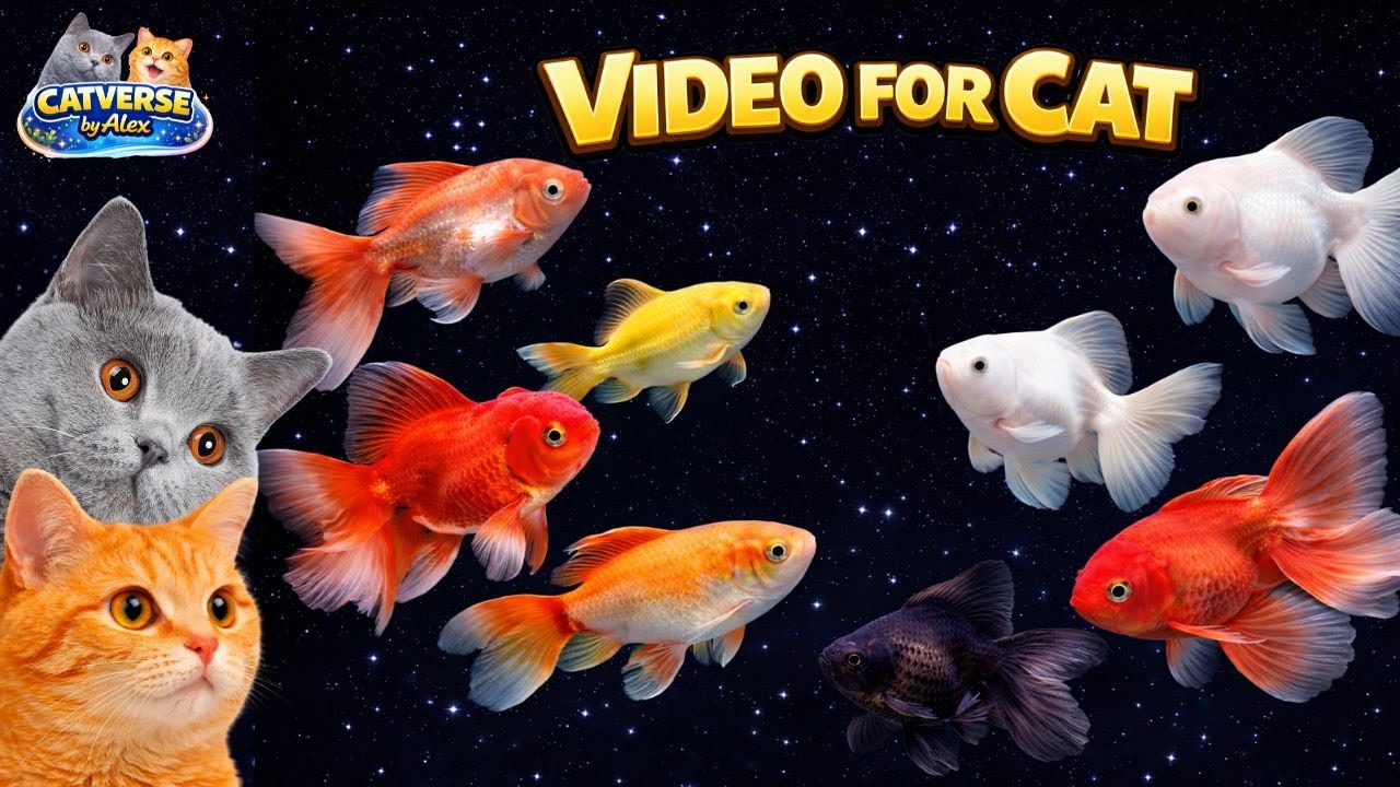 Relaxing Fish Video 🐠 VIDEOS FOR CATS TO WATCH | Cat TV Game | 3 Hours