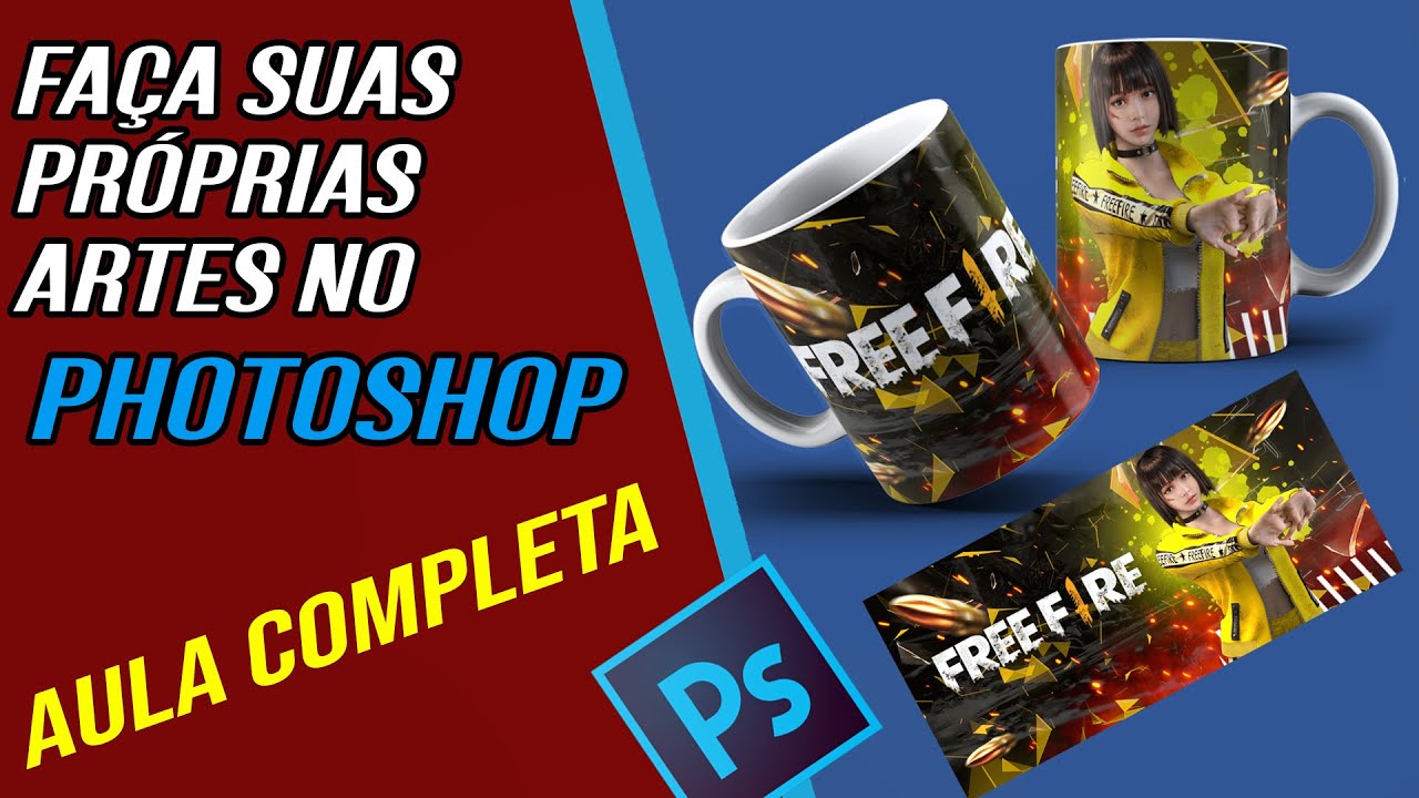 como fazer arte para caneca no photoshop #sublimação