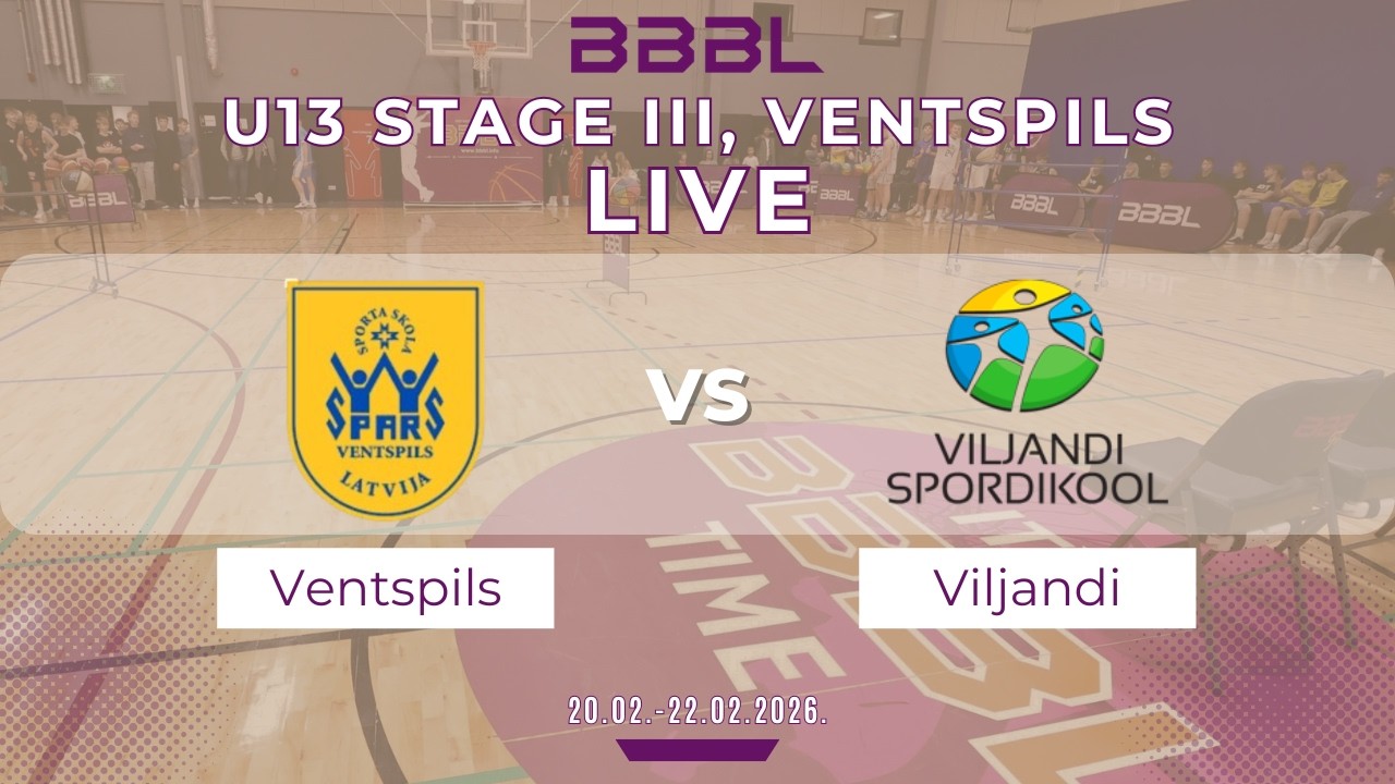 Viljandi SK 2013 vs Ventspils 2013 | BBBL U13 | Stage III