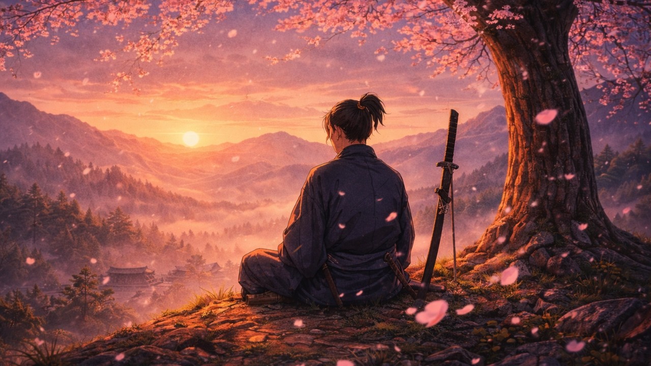 Echoes of the Falling Petals (lofi hip hop samurai lofi)