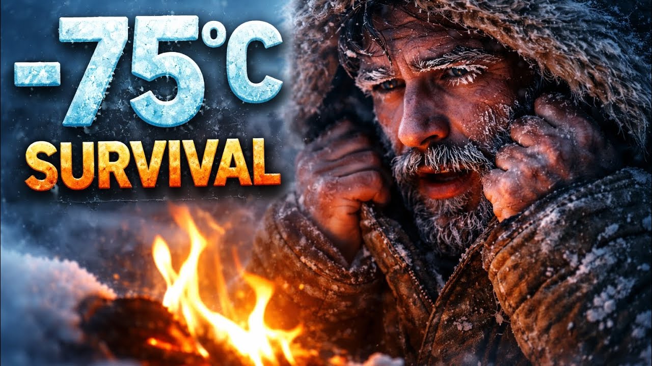 Surviving -75°C Alone for 72 Hours | Extreme Winter Survival & Primitive Skills