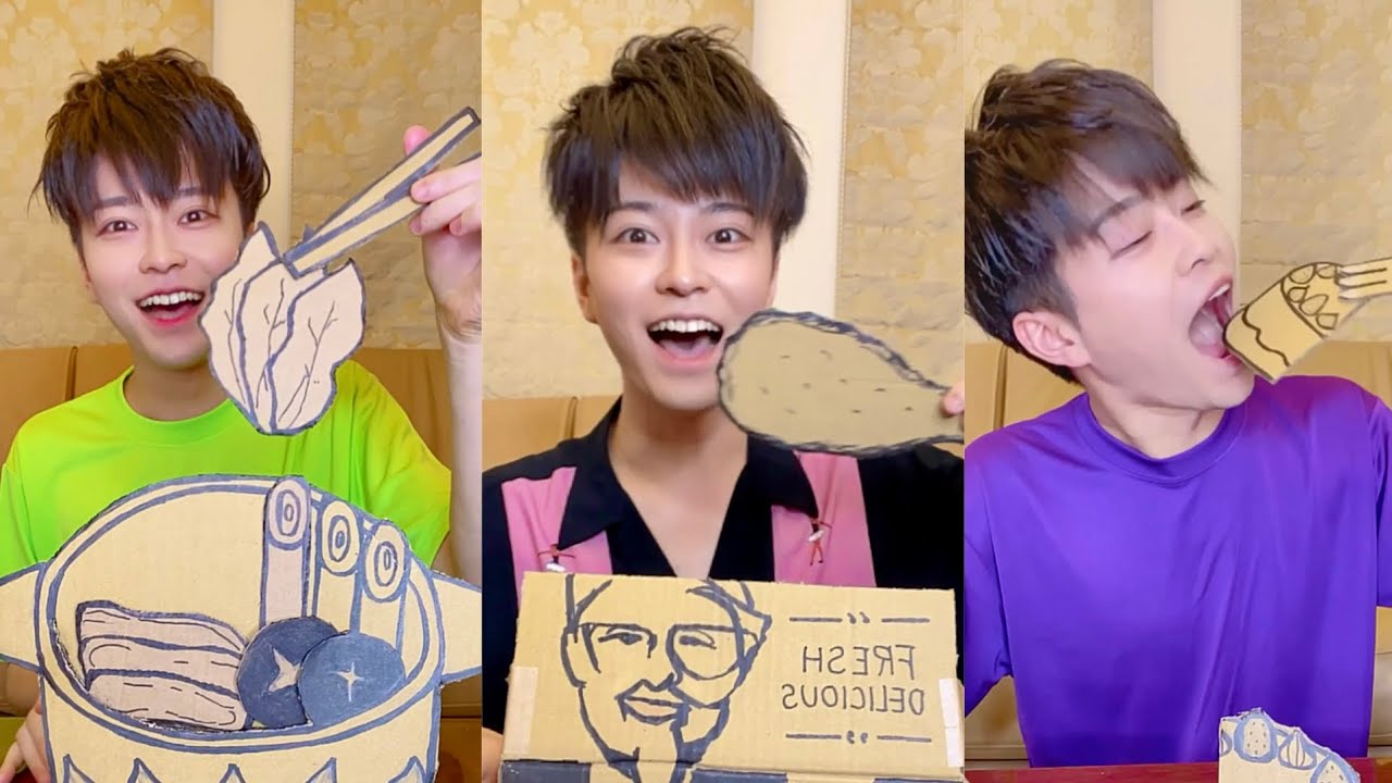 CARDBOARD FOODS BEST FUNNY SHORTS COMPILATION【ASMR】