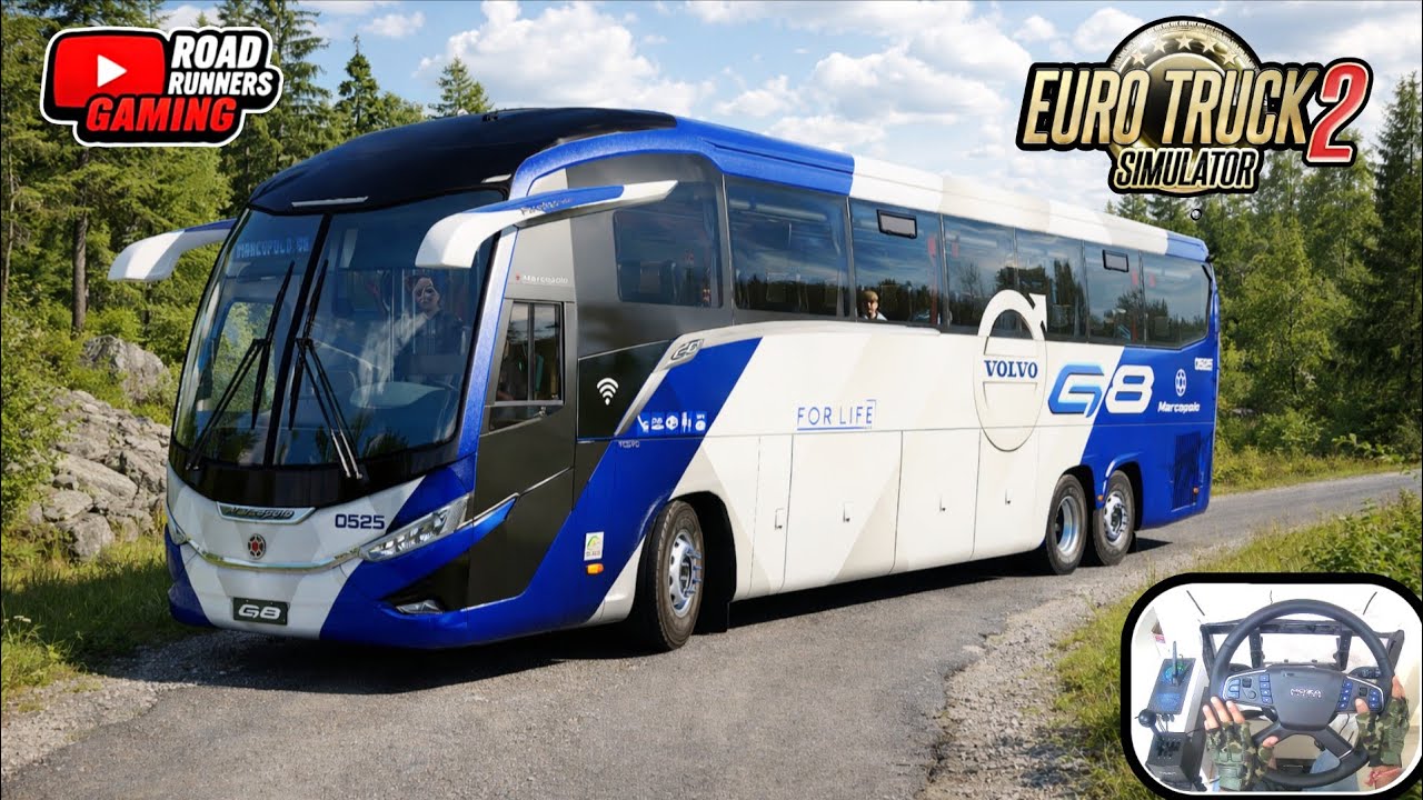 Euro Truck Simulator 2 | Narrow Scenic Bus Drive 😍 | G8 Volvo 6x2 | ETS2 Bus | 4K