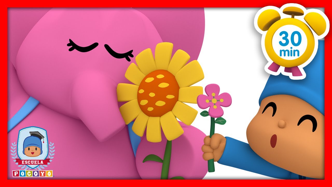 🎓 Escuela Pocoyó - 👃 Aprende Los Sentidos: Olfato | Caricaturas y dibujos animados educativos