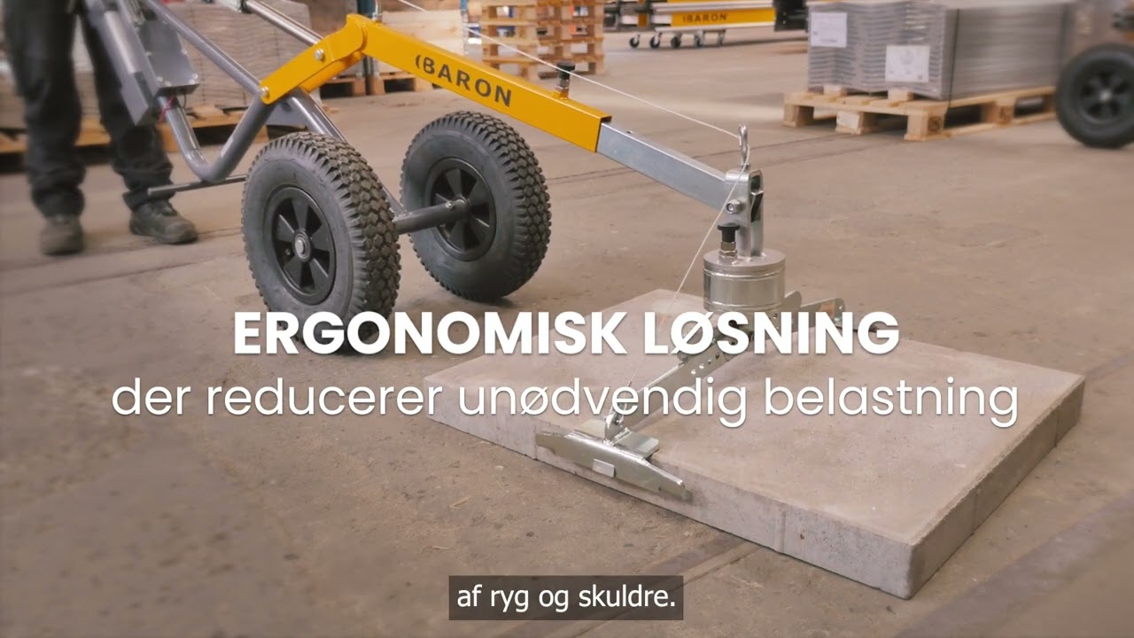 Fliselæggervogn m/batteri