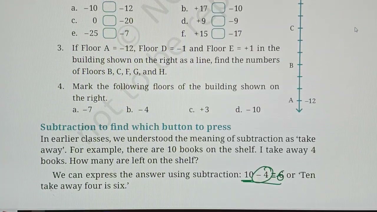 NCERT CLASS 6 MATHS 2025 CHAPTER 10D THE OTHER SIDE OF ZERO PAGES 247, 248, 249, 250, 251