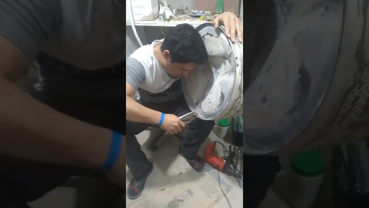 Como colocar eje drean blue en el tambor de acero. 😎💣