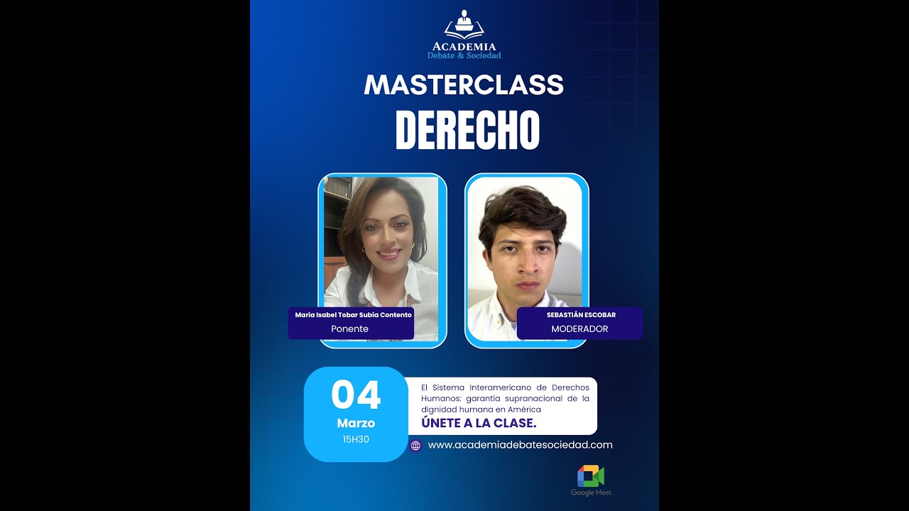 MASTERCLASS CON LA DRA. MARÍA ISABEL TOBAR SUBÍA CONTENTO