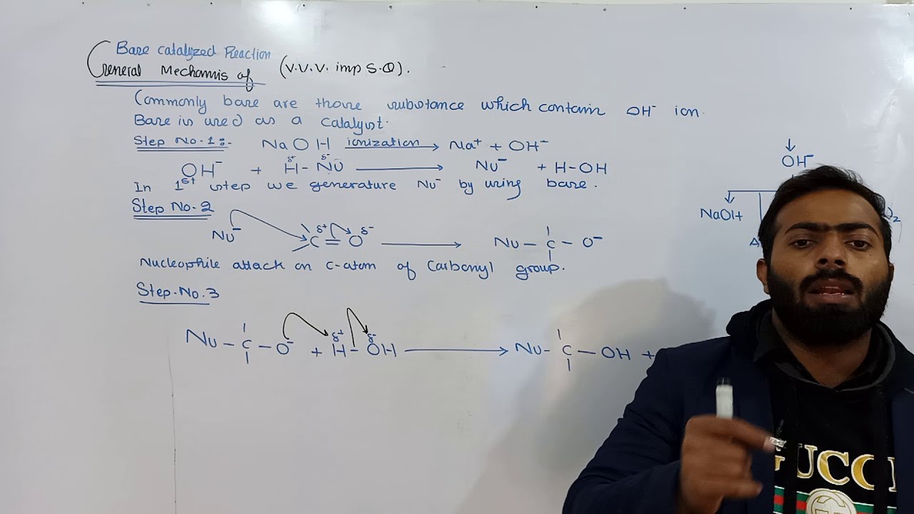 General mechanism of base catalyzed Reactions of carbonyl compound || 12th class Chemistry || ch#12