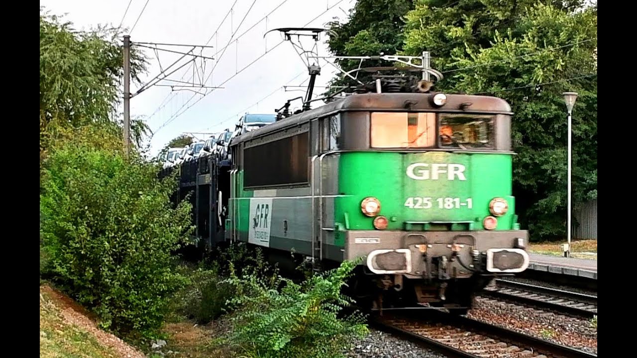 GFR Freight Train Trailed by French Loco BB 25500 With Cars-Dacia Duster-Brănești-Romania-02.09.2020