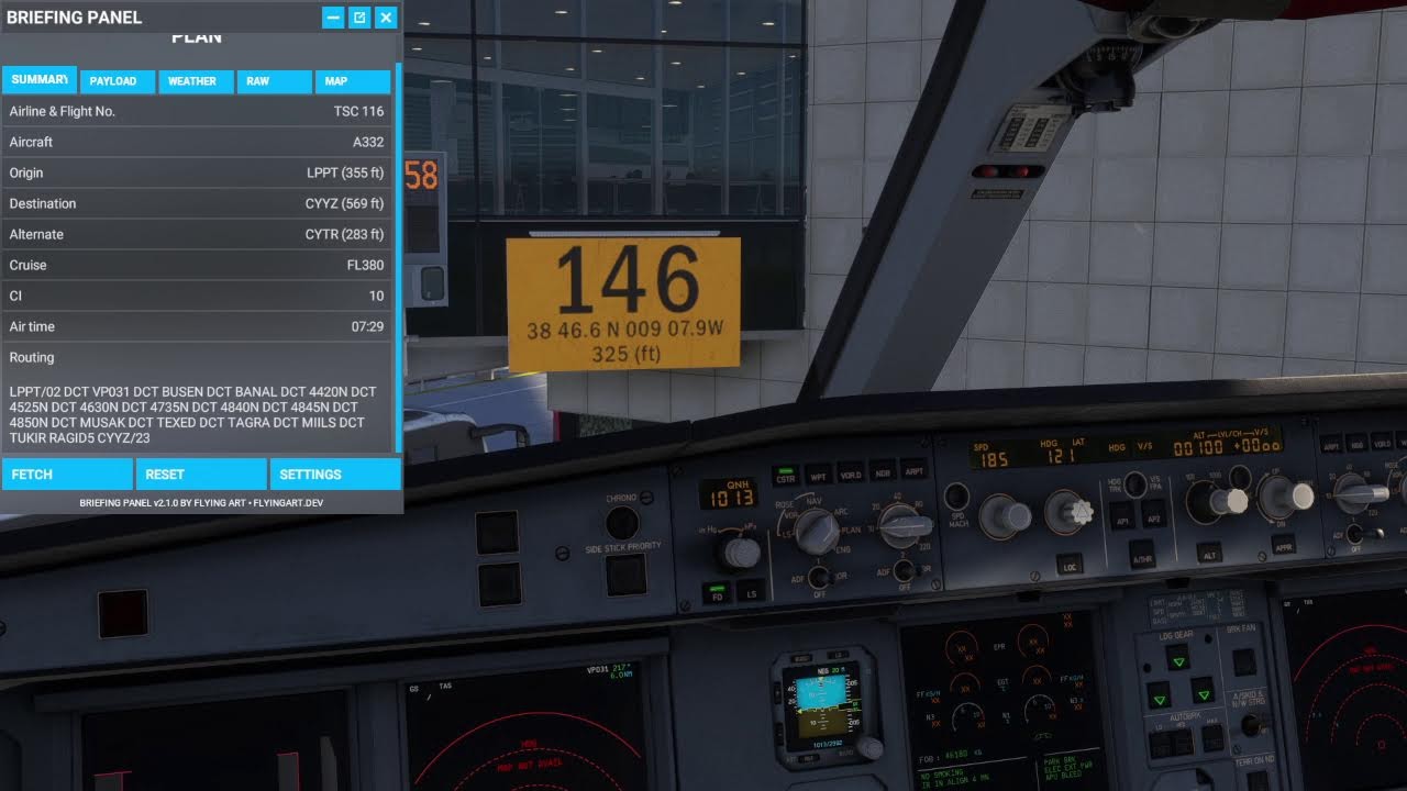 Inibuilds A330-200 Air Transat from Lisbon to Toronto