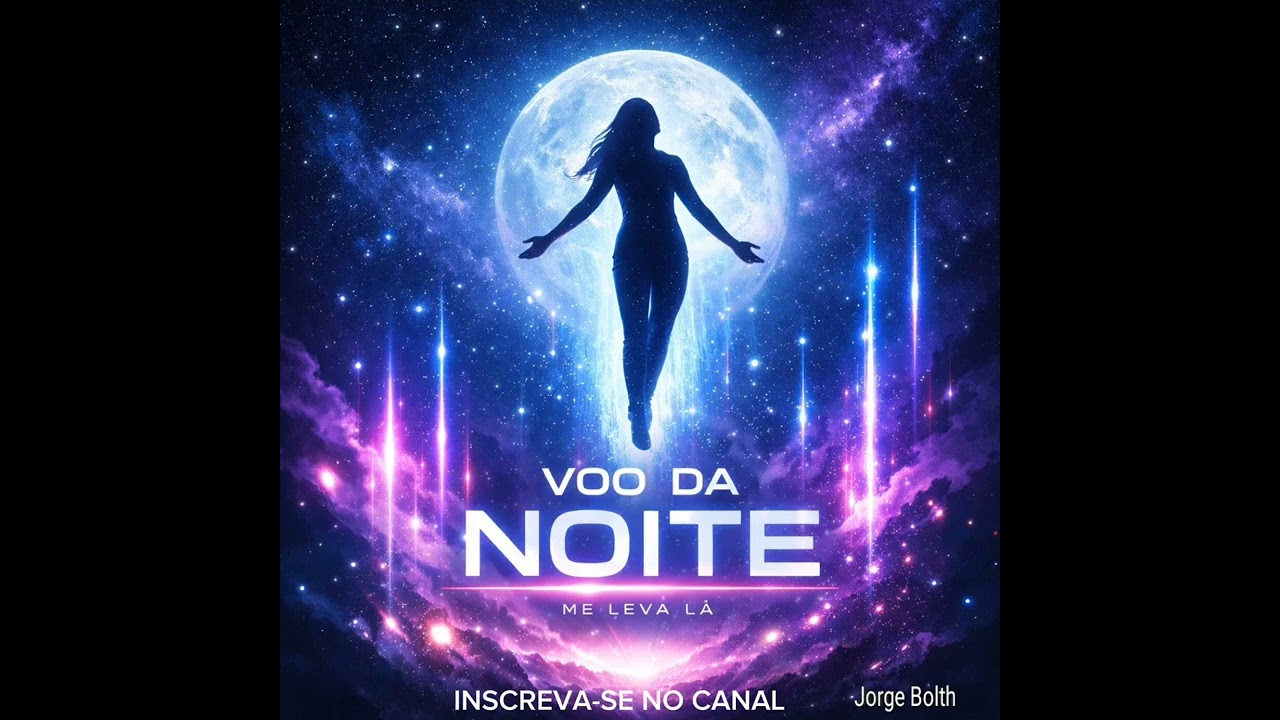✨Voo da Noite: Energia e Luz em Trance com Mulher Flutuando no Céu✨