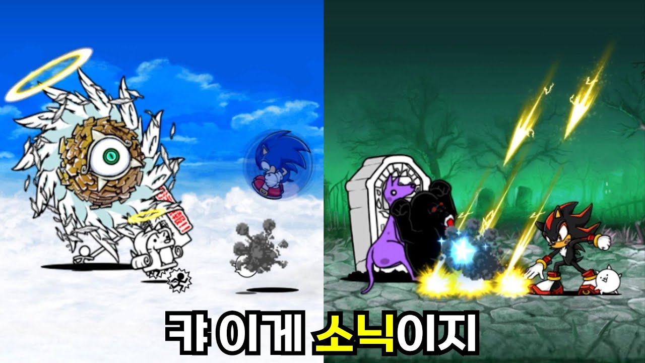 소닉, 섀도우 성능 테스트 [냥코대전쟁]