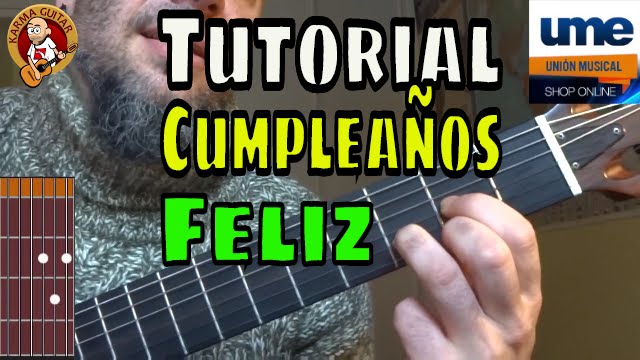 Como tocar CUMPLEAÑOS FELIZ en GUITARRA | Tutorial FÁCIL para PRINCIPIANTES