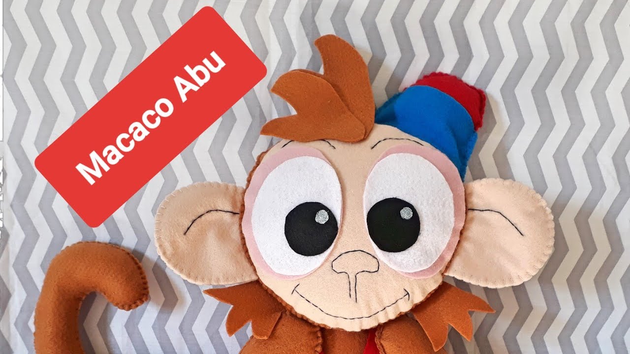 Macaco Abu de Feltro _ PAP com Molde Gratuito