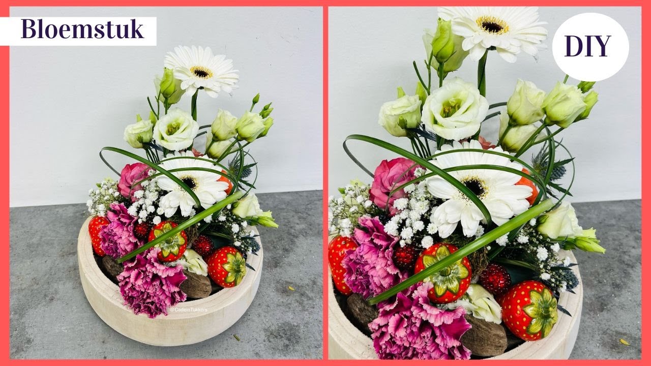 Bloemstuk op schaal 🍓🌸| Cursus Bloemschikken #351 | Carlein Tukkers
