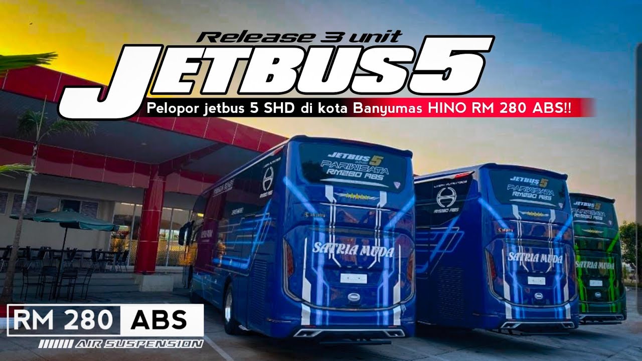 JETBUS 5 PERTAMA DI KOTA BANYUMAS‼️P.O SATRIA MUDA RELEASE 3 UNIT JETBUS 5.!!
