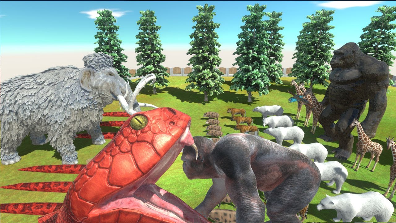 Epic Mammoth & Titanoboa or Giant Ape Who Would Win The Ultimate Jungle Battle ARBS