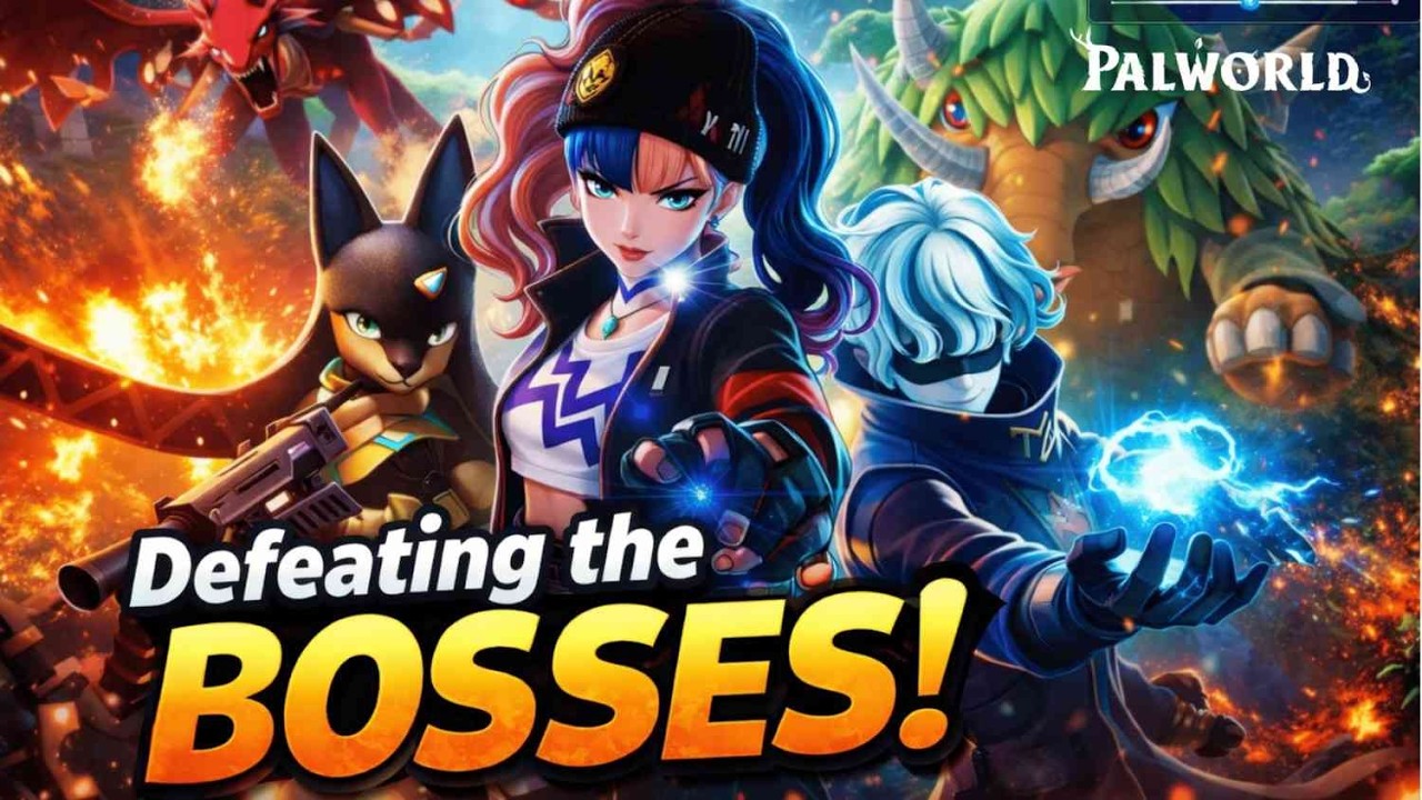 Defeating the BOSSES in PALWORLD! 😍 #palworld #trendingamerz